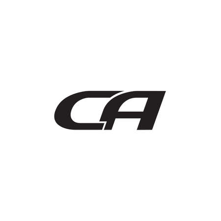 CA logo design vector isolated on white background.のイラスト素材