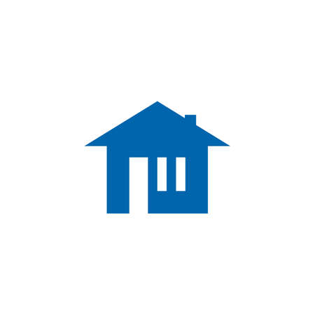 blue home logo design concept. vector illustration.のイラスト素材