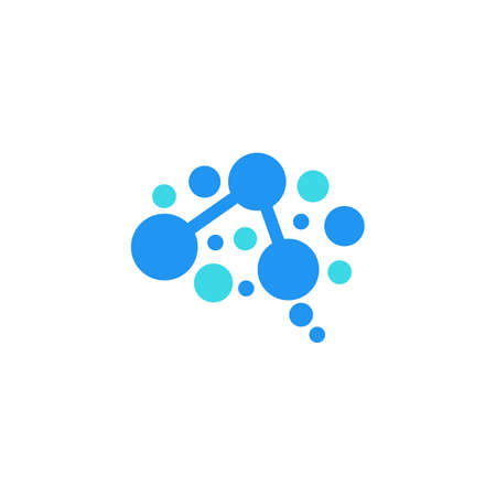 brain neuron logo design vector illustration.