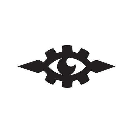 vision eye gear logo design concept.のイラスト素材