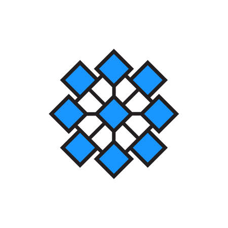 interconnected data icon design vector illustration.のイラスト素材