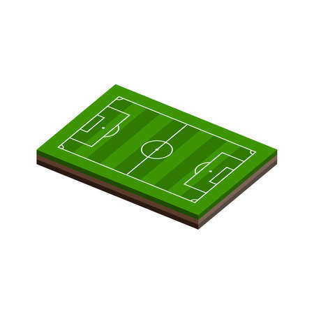 3d isometric soccer field design vector illustration.のイラスト素材