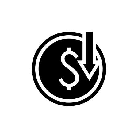economy crisis icon logo design vector illustration.のイラスト素材