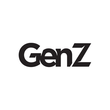 Gen Z text design vector isolated on white background.のイラスト素材