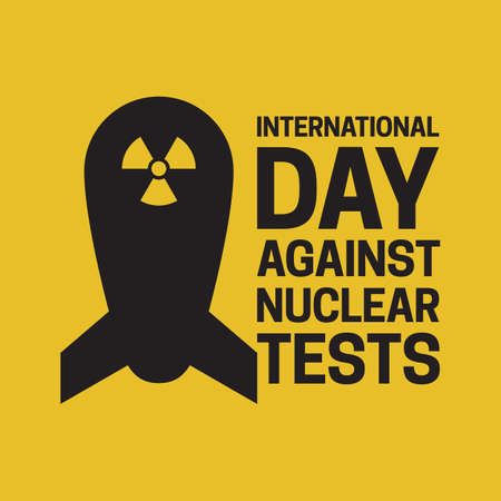 international day against nuclear tests design vector.のイラスト素材