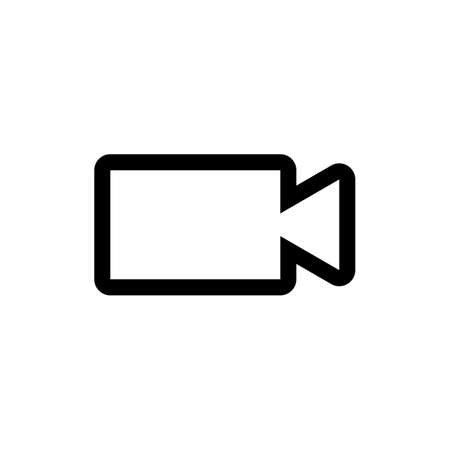 line icon video symbol isolated on white background.のイラスト素材