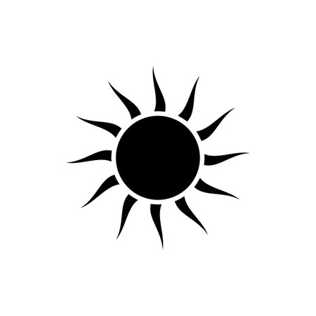 flat icon sun shines bright icon vector illustration.のイラスト素材