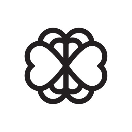line icon infinity heart brain design vector illustration.のイラスト素材