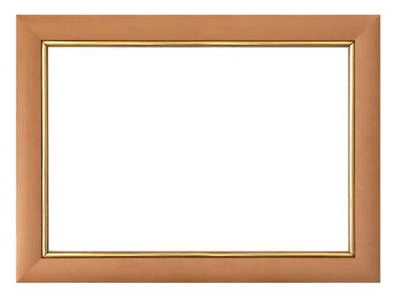 Decorative wood frame isolated over white