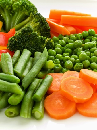 Plate with fresh healthy vegetables. Shallow dof.の写真素材