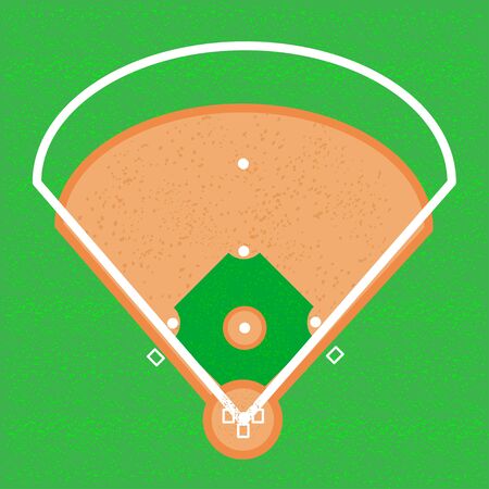 Baseball softball field illustration background layoutの写真素材