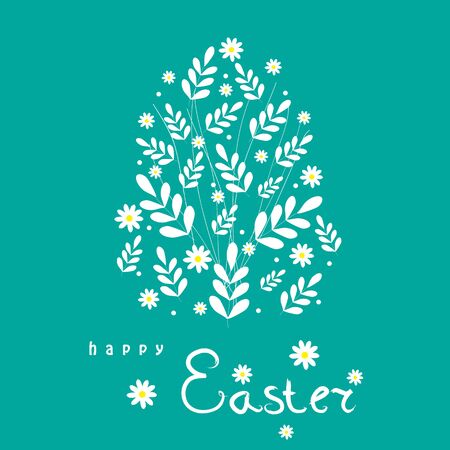 Easter eggs with floral ornament pattern.のイラスト素材