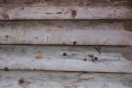 log cabin wooden background in natural valley colorsの写真素材
