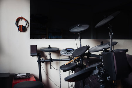 Electric drum setの写真素材