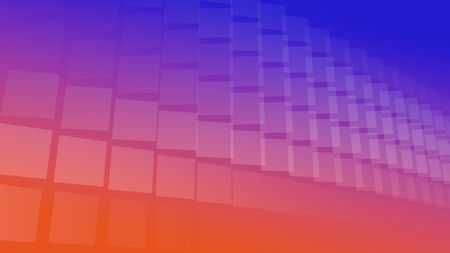 Blue-orange background with tiles, useful for many applications (3d rendering)の写真素材