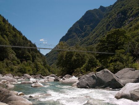 The river verzasca in switzerlandの写真素材
