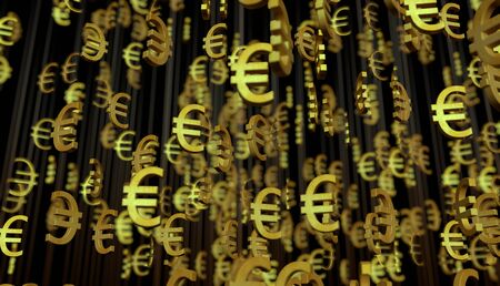 Background with Currency Symbol and Depth of fieldの写真素材