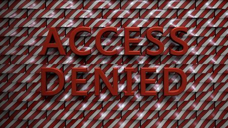 Wall of rounded plates with the Text: Access Deniedの写真素材
