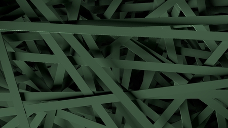 Metallic planks, in a disorder (3d rendering)の写真素材