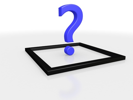 Checkbox with a question markの写真素材