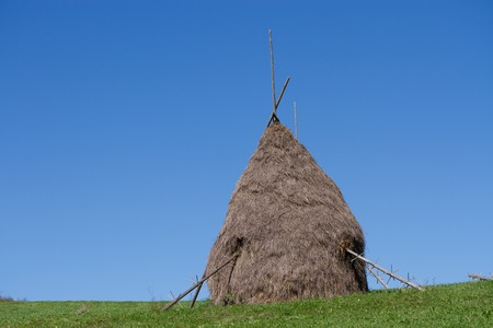 view of a hay bundle, clouse upの写真素材