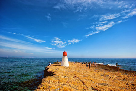 South of France on the Mediterranean coastの写真素材