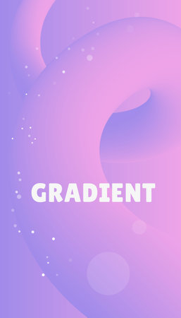 Abstract background with 3d twisted blended curve. Stylish gradient template for web, covers, flyers. Vector modern concept.pink-violet-blue coloured shape.のイラスト素材