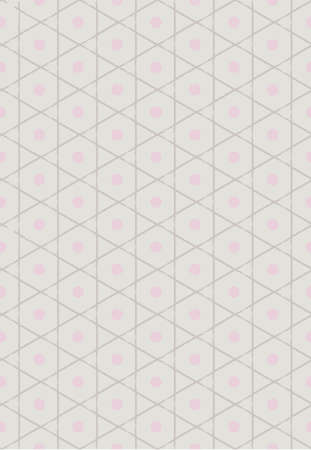 Simple Geometric seamless pattern with lines and dots. Seamless vectorのイラスト素材
