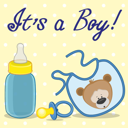 nursery accessories it's a boyのイラスト素材