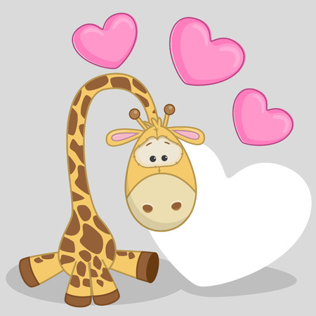 Greeting card Giraffe with hearts
のイラスト素材
