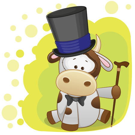 Greeting card Cow in hat
のイラスト素材
