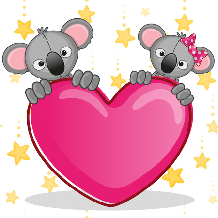 Valentine card with Lovers Koalas
のイラスト素材