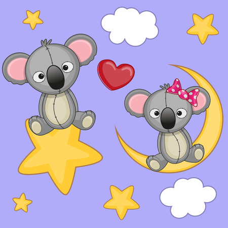 Valentine card with Lovers Koalas
のイラスト素材