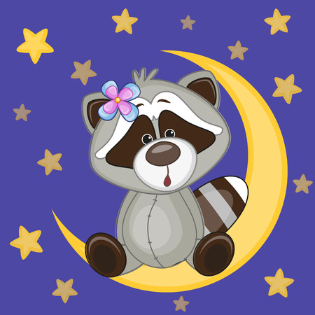 Cute Raccoon is sitting on the moon
のイラスト素材