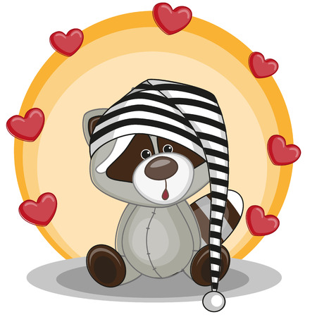 Greeting card Raccoon girl with hearts
のイラスト素材