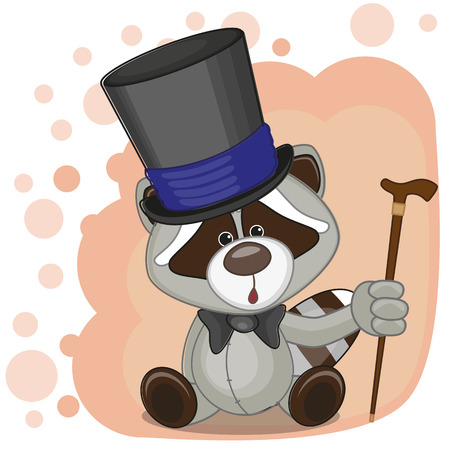 Greeting card Raccoon in hat
のイラスト素材