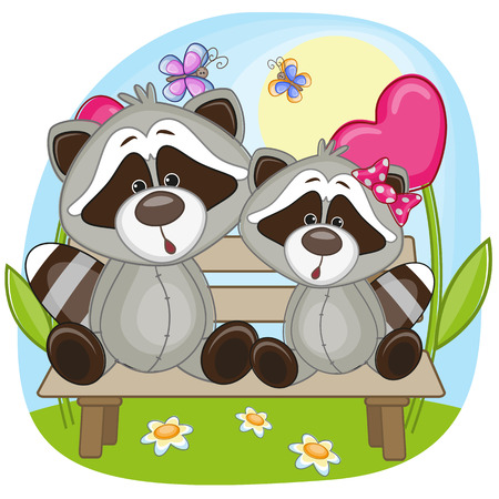 Valentine card with Lovers Raccoons
のイラスト素材