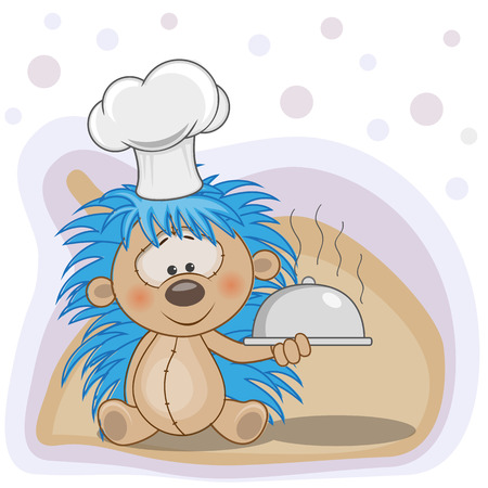 Cook Hedgehog with a tray in hand
のイラスト素材