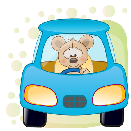 Cute Mouse is sitting in a car
のイラスト素材