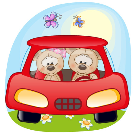 Two Mouses is sitting in a car
のイラスト素材
