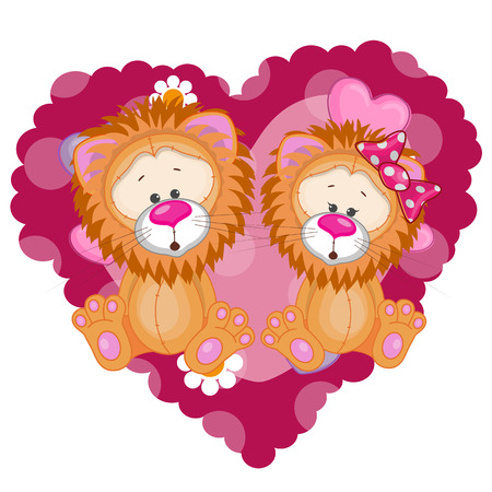 Two Lions on a background of heart
のイラスト素材
