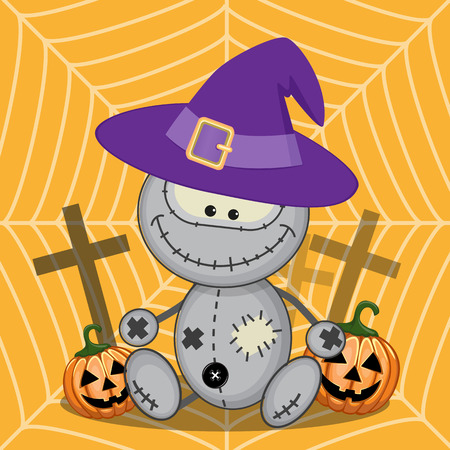 Halloween illustration of Cartoon Monster with pumpkin
のイラスト素材