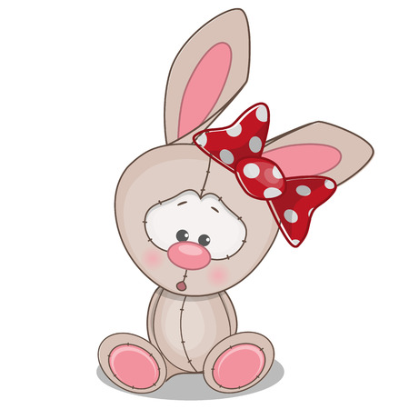 Cute Rabbit isolated on a white backgroundのイラスト素材