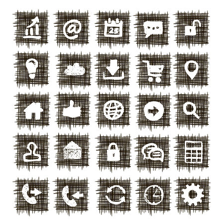 Icon set for Web and Mobile Appのイラスト素材