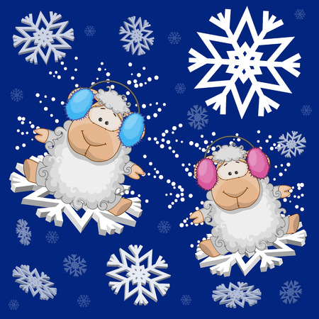 Two Sheepのイラスト素材