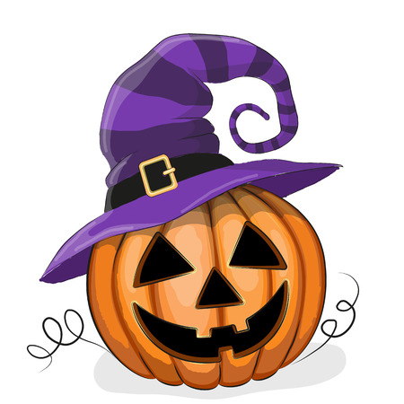 Jack O'Lantern Illustration isolated on a white backgroundのイラスト素材