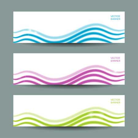 set of three abstract bannersのイラスト素材