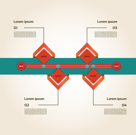 Modern timeline design templateのイラスト素材