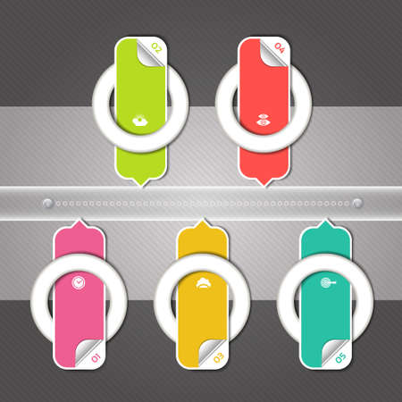 Modern timeline design template  のイラスト素材