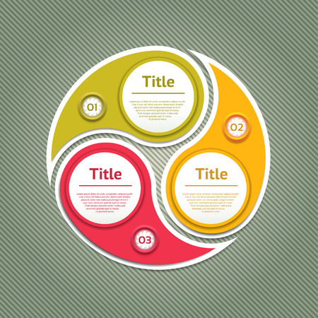 Cyclic diagram with three stepsのイラスト素材